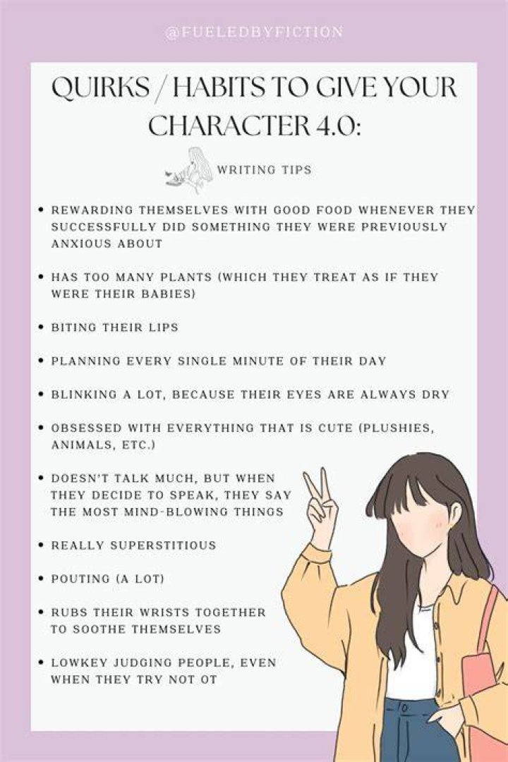 A Comprehensive List For Your Characters