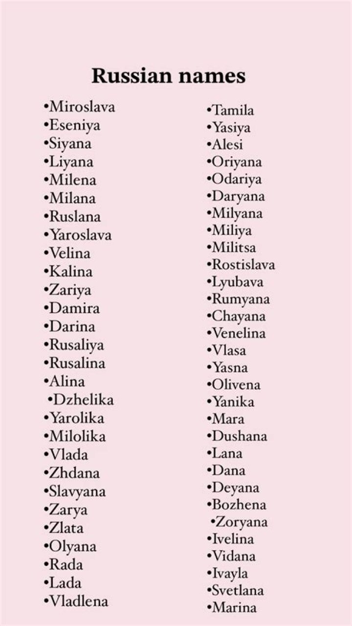 All About Russian Surnames For Women