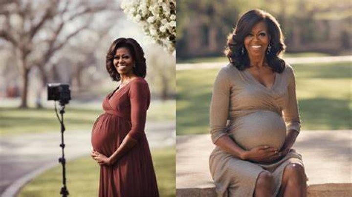 Breathtaking Photos Of Michelle Obama's Pregnancy Journey