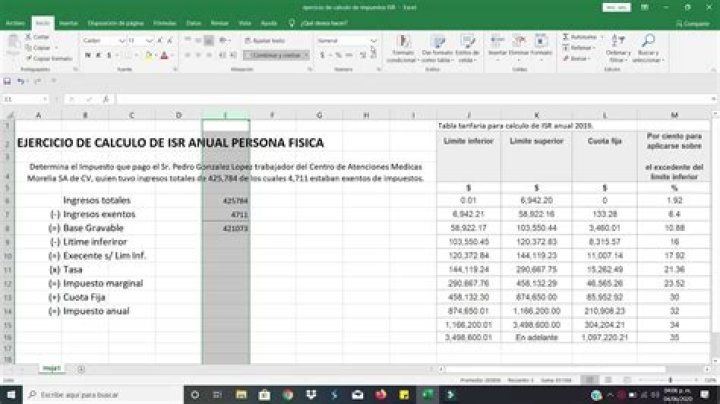 Cálculo anual de sueldos y salarios