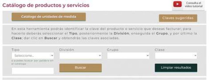 Catálogo de productos y servicios