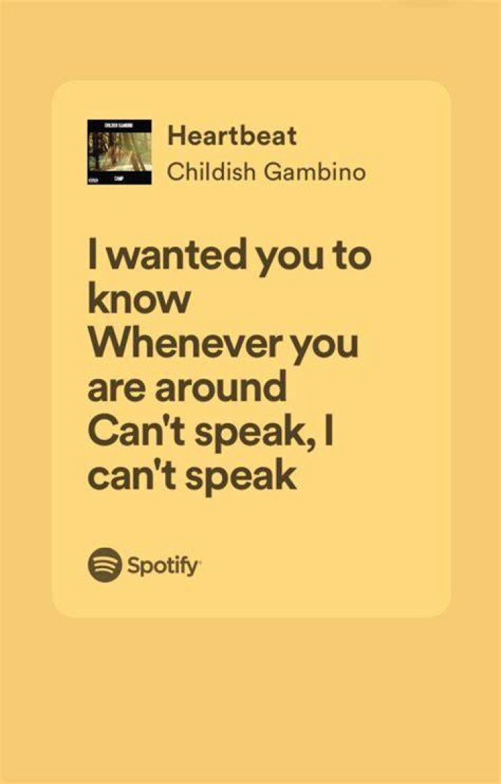 Childish Gambino - Heartbeat Lyrics Meaning