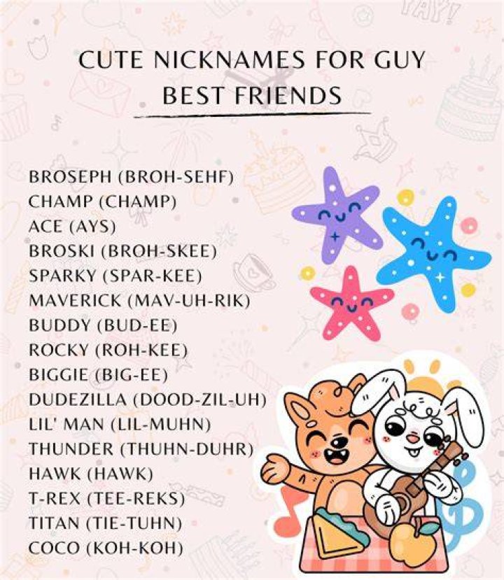 Cute Guy Friend Nicknames Revealed