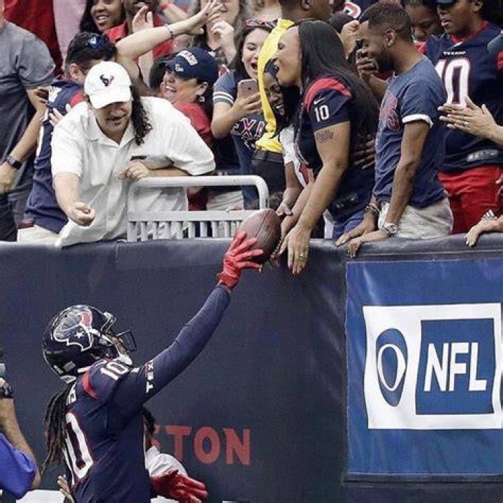 DeAndre Hopkins Hands Touchdown Ball from Texans vs Colts Game to Mom Sabrina Greenlee Who Was Blind