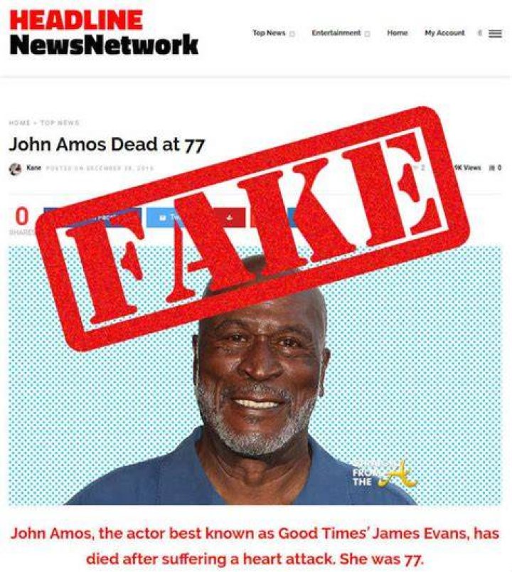Debunking The "John Amos Dead" Hoax