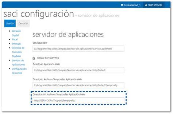 Dirección Url Archivos Temporales Aplicación Web