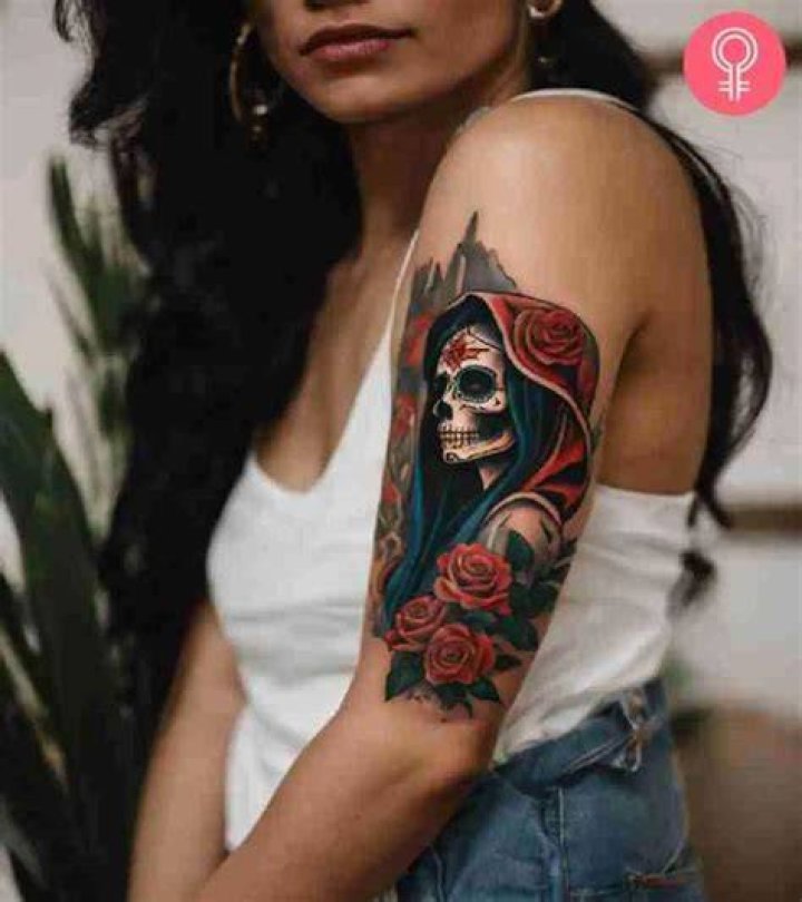 Discover The Enchanting World Of Santa Muerte Tattoos For Women