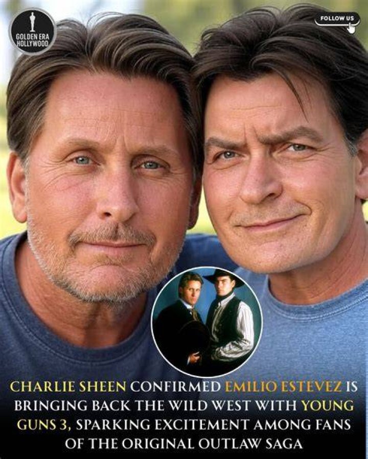 Emilio Estevez And Charlie Sheen Unveiled