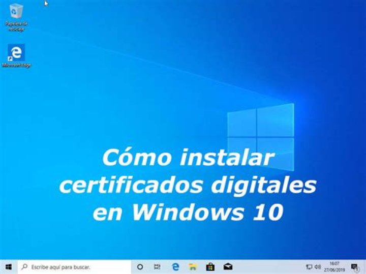 Instalar certificados