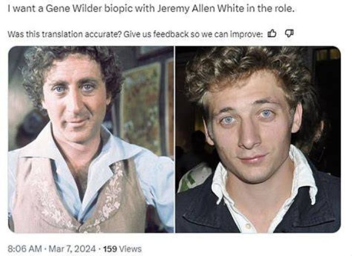 Is Jeremy Allen White Gene Wilder's Secret Grandson?
