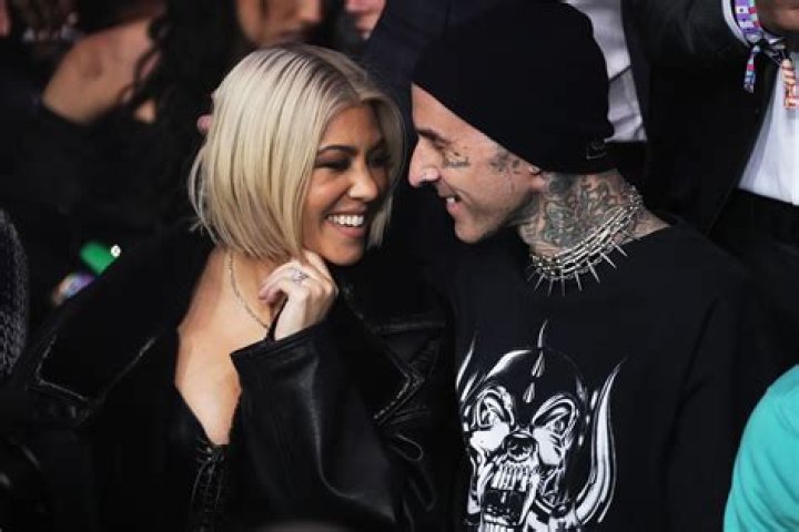 Kourtney Kardashian Showed Off Her New Honey Blonde Bob While Dressed Like the Ultimate Groupie