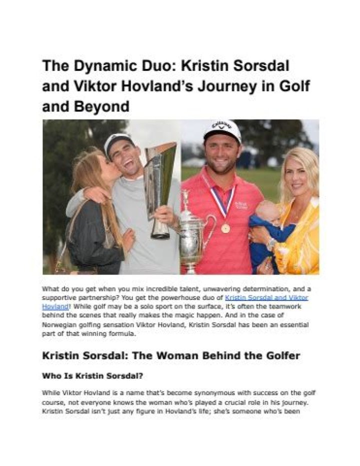 Kristin Sorsdal And Viktor Hovland