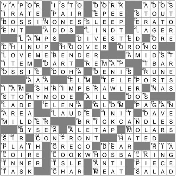 LA Times __ Flip!: Mattel card game Crossword Clue Answer