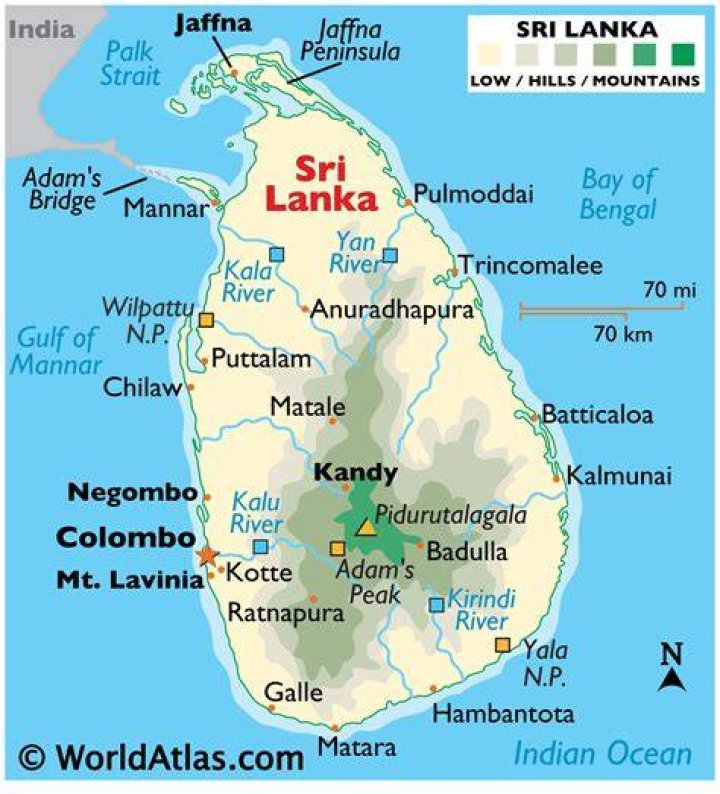 ___ Lanka (country near India)