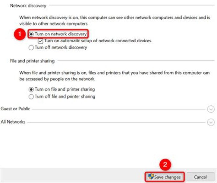 Network Discovery Is Disabled In Windows 10