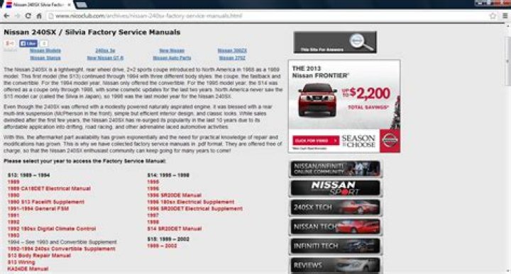 Nissan forced nicoclub to pull their FSM files [Archive] - Zilvia.net Forums
