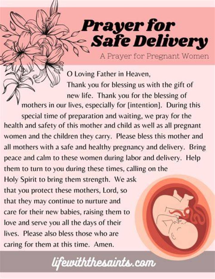 Prayers For A Safe And Blessed Delivery