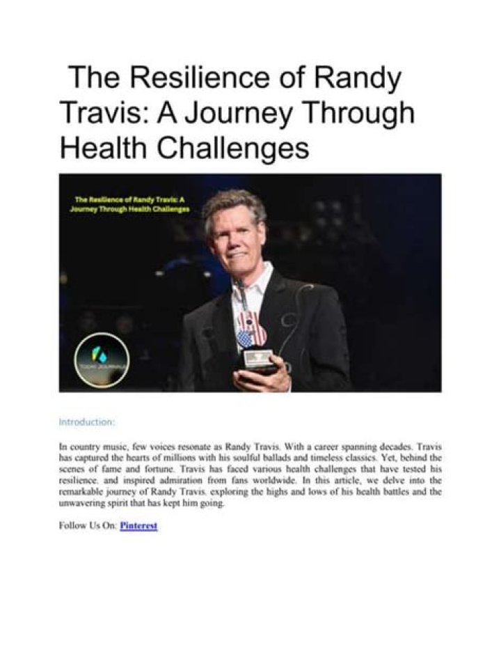 Randy Travis' Health Journey: Age And Recovery