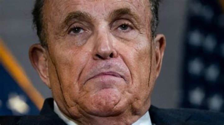 Rudy Giuliani's Hair Dye Drips Down His Cheek During Press Conference