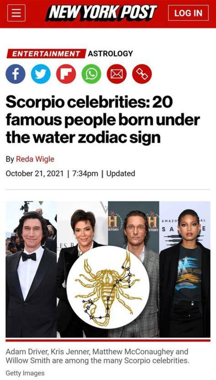 Scorpio: The Allure Of Famous Personalities