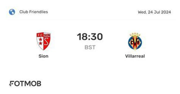 Sion vs Villarreal live 24 July 2024