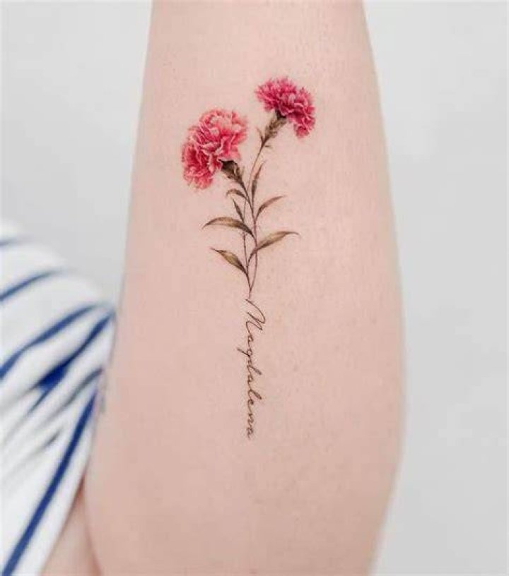 Spectacular Carnation Tattoos For Women: A Floral Statement