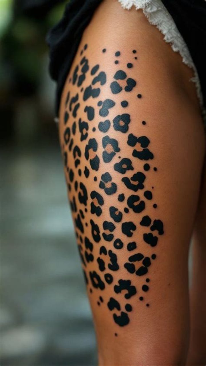 Striking Animal Print Tattoos Embellishing Thighs