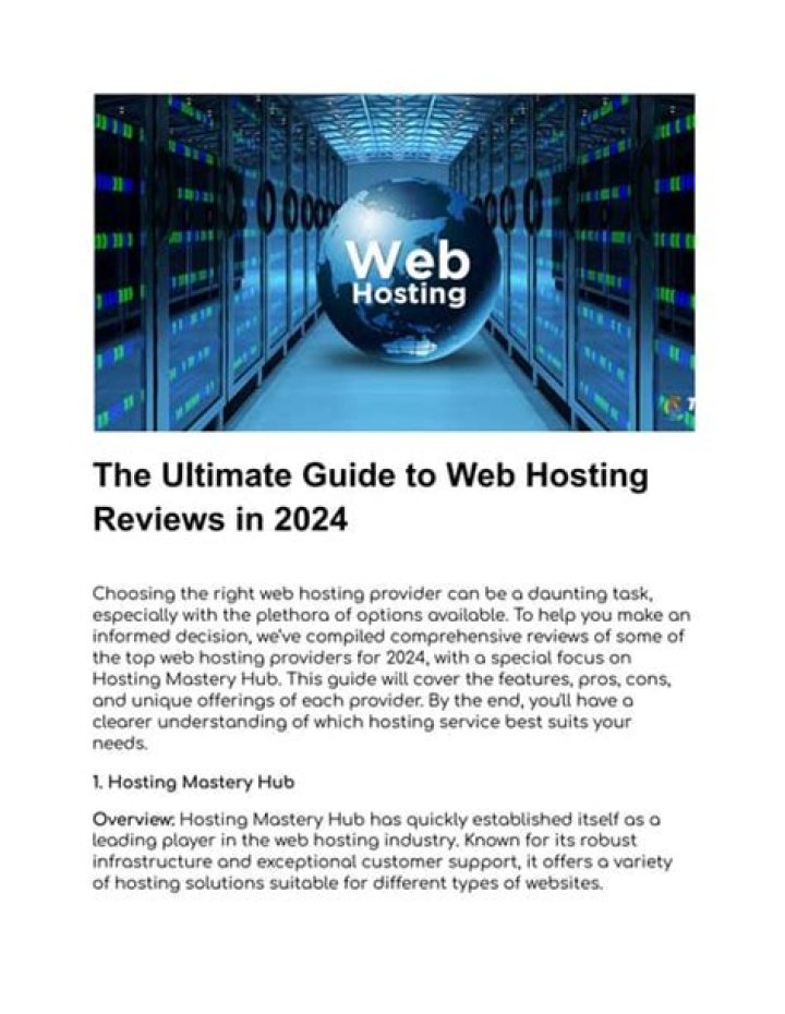 The Ultimate Guide To Web Hosting Mastery
