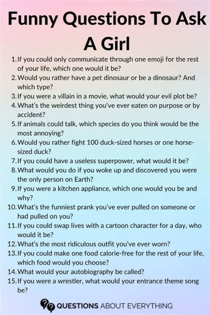 The Ultimate List Of Hilarious Questions To Ask A Woman