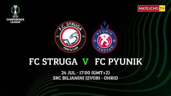 Today: Struga v Pyunik live watch 24 July 2024