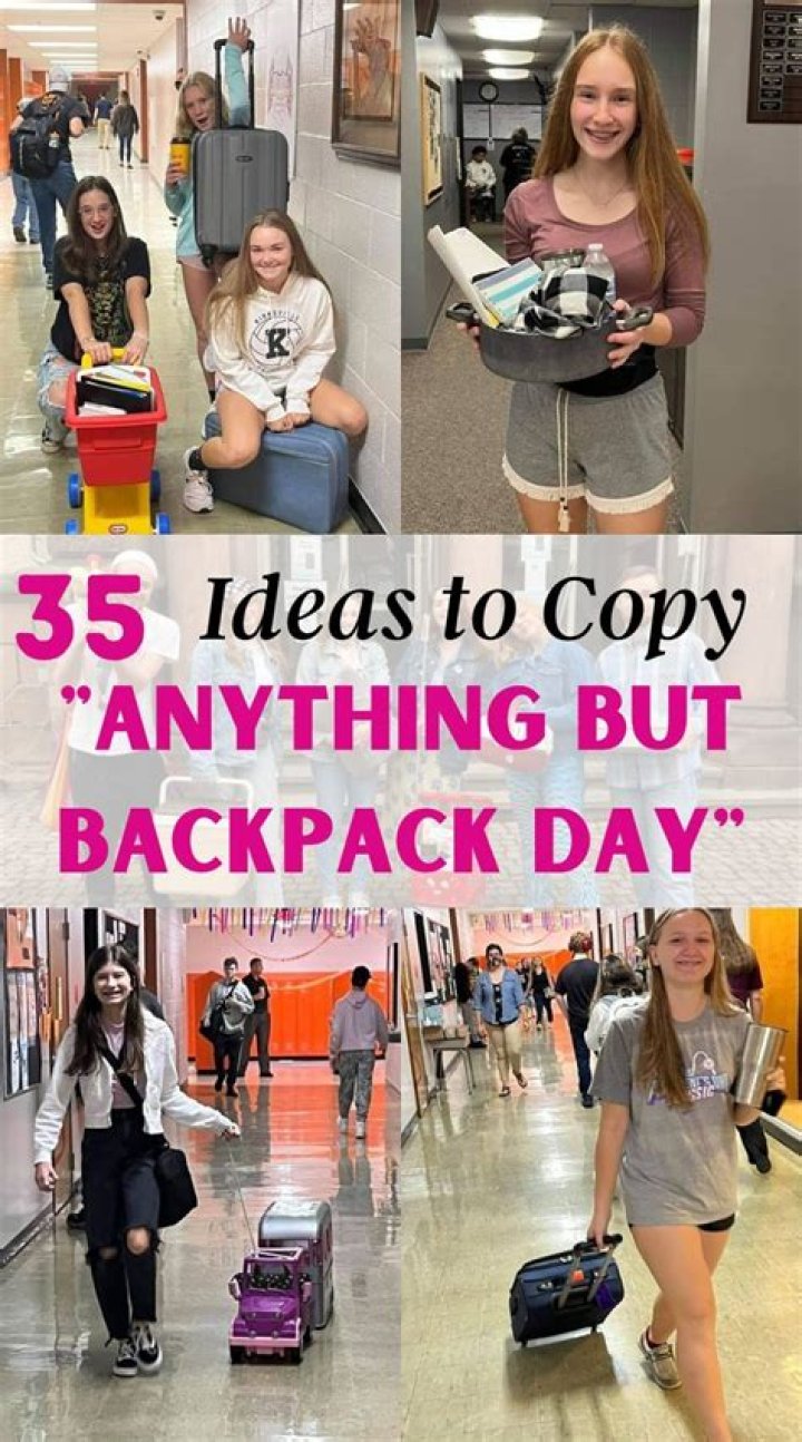 Uncover Creative "Anything But A Backpack Day" Ideas