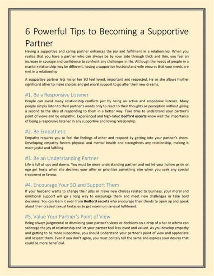 Uncovering The Heart Of A Supportive Partner