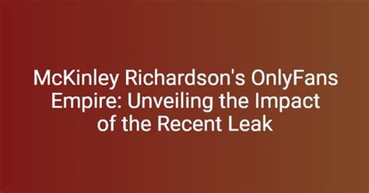 Unveiling The Secrets: The McKinley Leak Uncovered