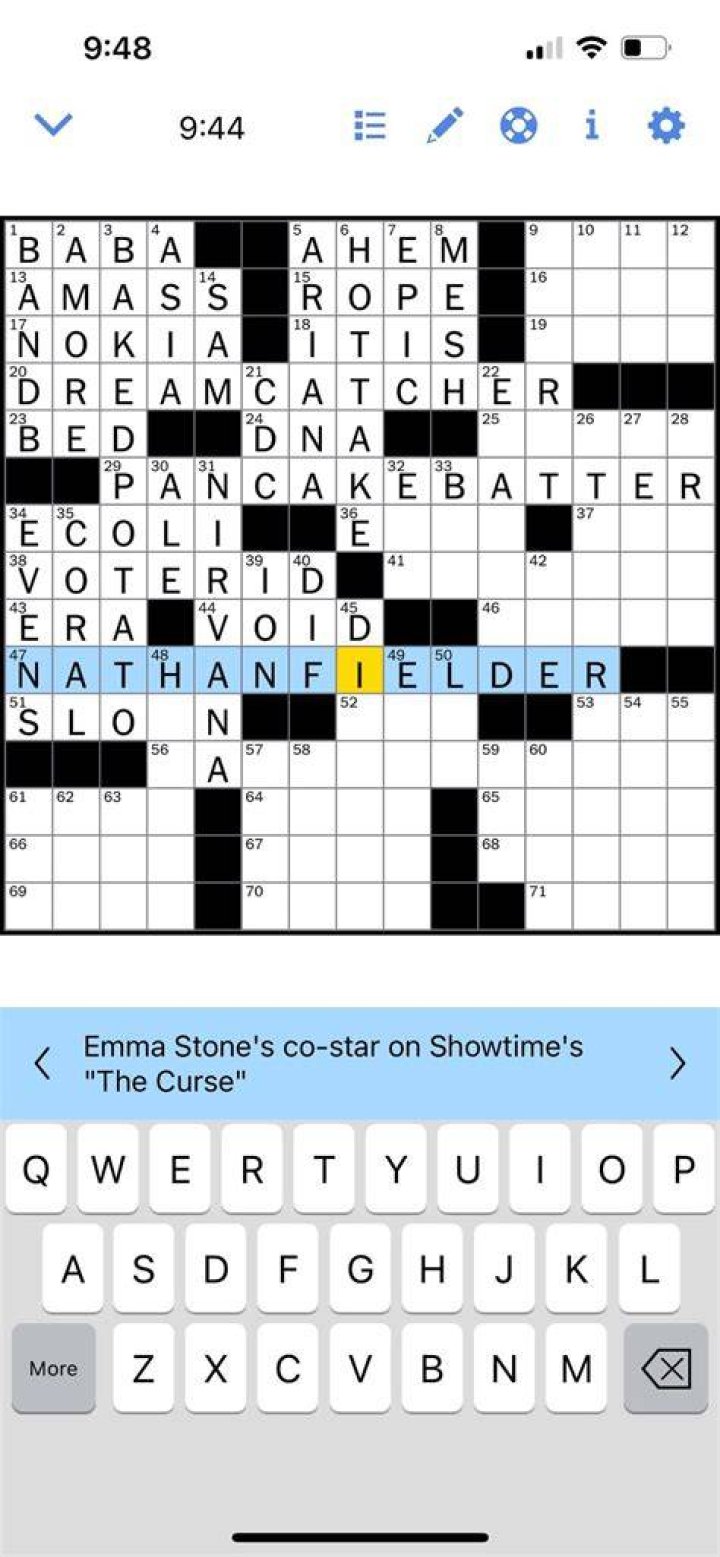 VlogB | Curse Crossword Clue NYT