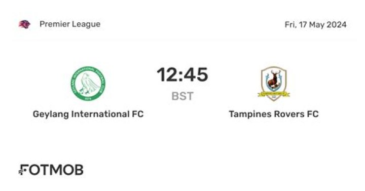(WATCH LIVE#) Tampines Rovers vs Geylang International Live Broadcast 24 July 2024