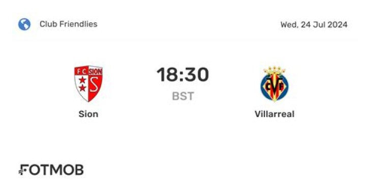 [WATCH TV] Sion vs Villarreal live video 24.07.2024